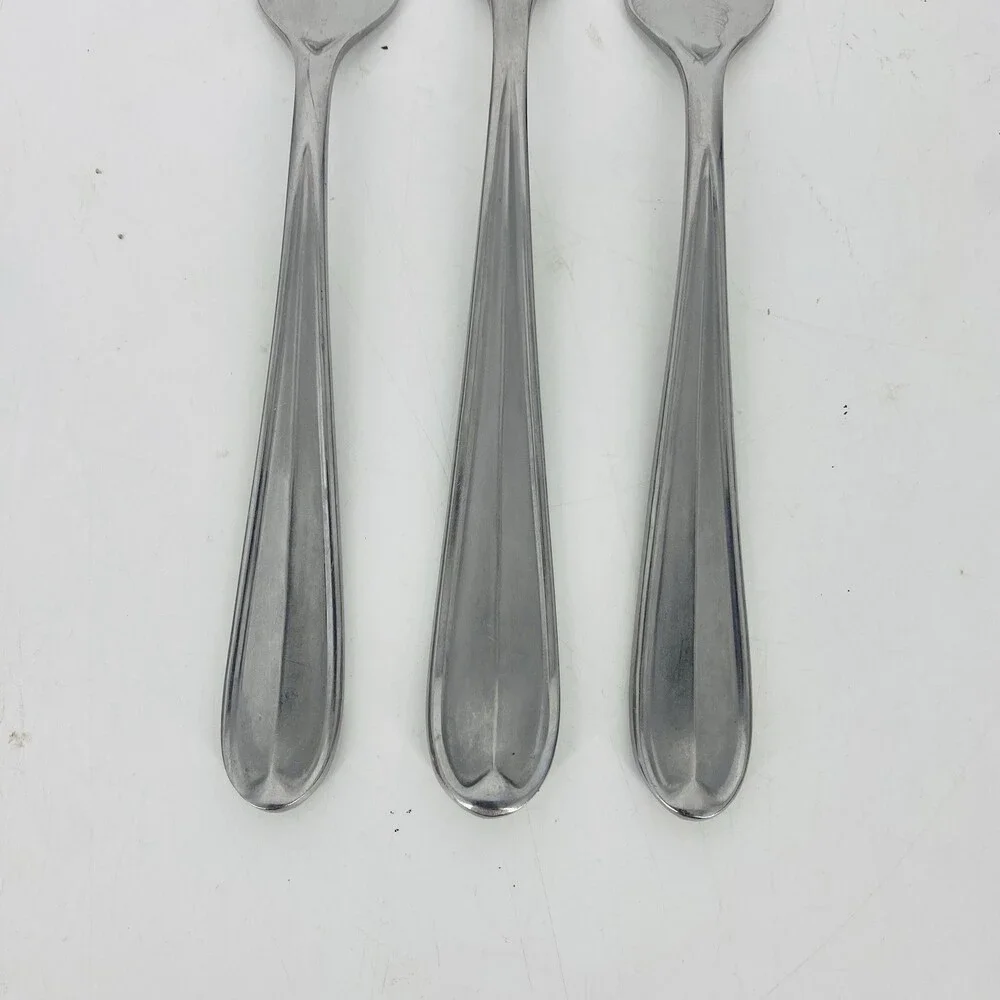 Lot 3 Oneida 18/0 Stainless Dinner Salad Forks Baguette Savor? Teardrop Replace
